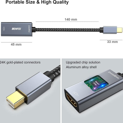 BENFEI Mini DP to HDMI Adapter (Thunderbolt Compatible).