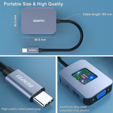 BENFEI USB C HUB 4-in-1.