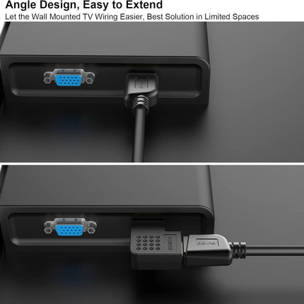 BENFEI HDMI Male to Female Right Angle 90 Degree Adapter.