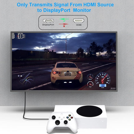 BENFEI 344GY-1M HDMI to DisplayPort Unidirectional 4K Active Cable with USB Powered 1M.