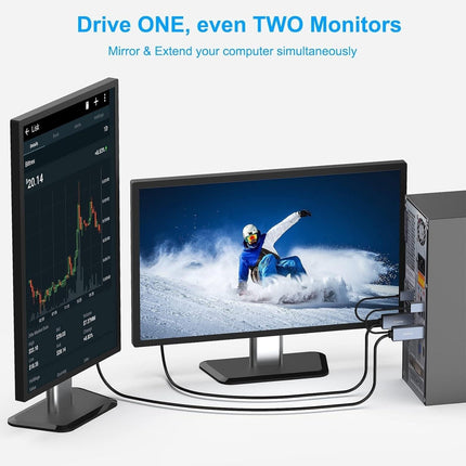 BENFEI 344GY-1M HDMI to DisplayPort Unidirectional 4K Active Cable with USB Powered 1M.