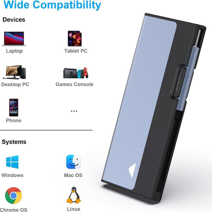 BENFEI 345GY M.2 NVME SATA SSD Enclosure, 10 Gbps USB Type-C/Type-A to NVME PCI-E SATA M-Key/(B+M).