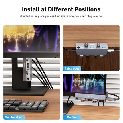 BENFEI 000355GY USB 3.0 HDMI KVM Switch(8K@60Hz) with 4 USB 3.0 Ports for 2 Computers Sharing Monitor Keyboard Mouse.