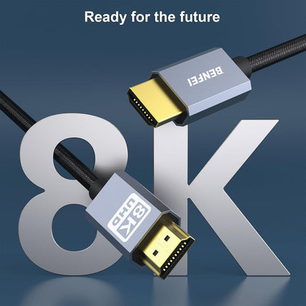 BENFEI 8K HDMI to HDMI Cable, Nylon Braided 3m.