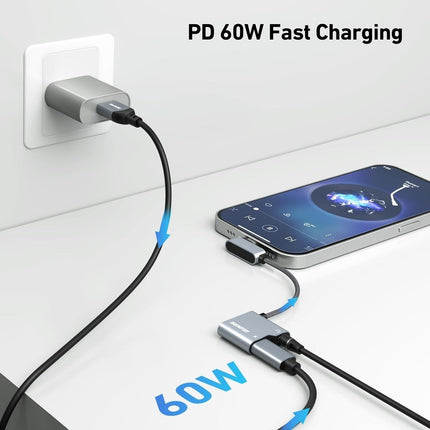 BENFEI USB C to Audio Jack Adapter with 60W Fast Charging.