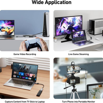 BENFEI Video/Audio Capture Card Supporting Full HD 1080P.