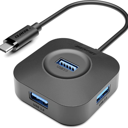 BENFEI 371BK USB-C 4-port USB 3.0 Hub.