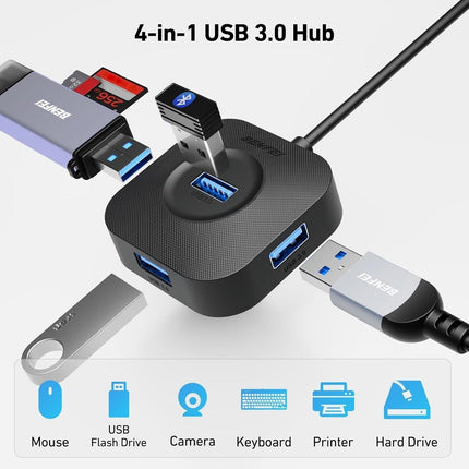 BENFEI 371BK USB-C 4-port USB 3.0 Hub.