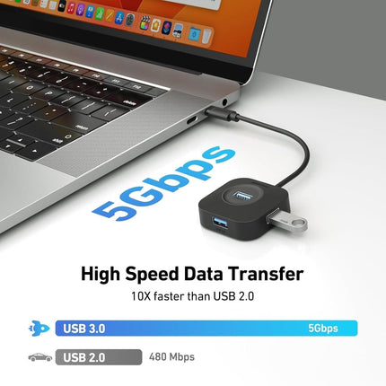 BENFEI 371BK USB-C 4-port USB 3.0 Hub.