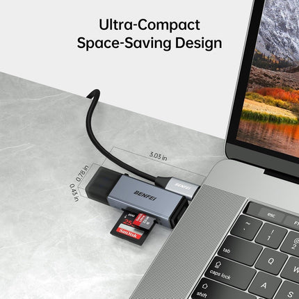 BENFEI SD Card Reader, USB C to SD Micro SD Card Memory Card  Adapter.