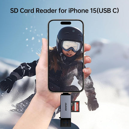 BENFEI SD Card Reader, USB C to SD Micro SD Card Memory Card  Adapter.