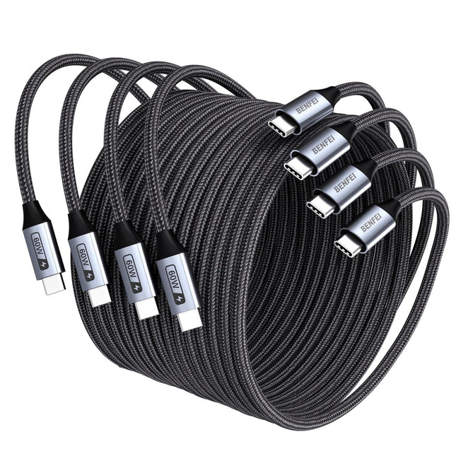 BENFEI 000383GY USB-C to USB-C Cable (4K@120Hz), 100W PD Fast Charging, 10Gbps Data Transfer for I-phone 15/16/17 and Samsung / Google phone 1M.