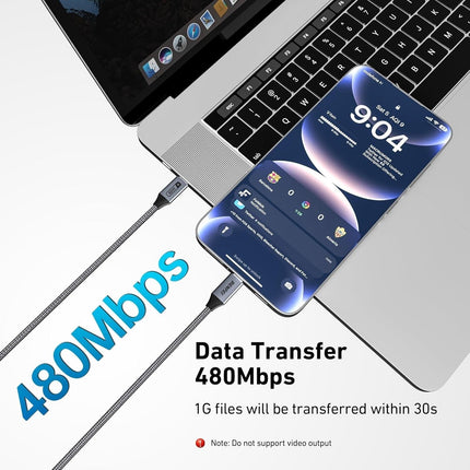 BENFEI 000383GY USB-C to USB-C Cable (4K@120Hz), 100W PD Fast Charging, 10Gbps Data Transfer for I-phone 15/16/17 and Samsung / Google phone 1M.