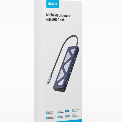 BENFEI 000389GY M.2 NVMe Enclosure with USB-C Hub.
