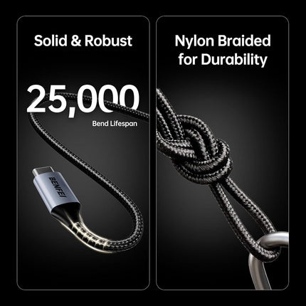BENFEI 405GY-3M USB B to USB C Printer Cable, Nylon Braided, Premium Aluminium Alloy Case 2M.