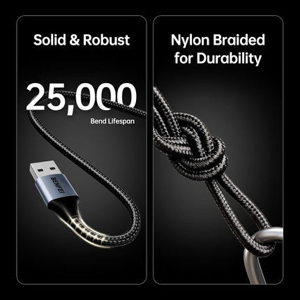 BENFEI 000406GY-2M USB Printer Cable, 6.6 FT/2 Meter USB A to USB B Cable.