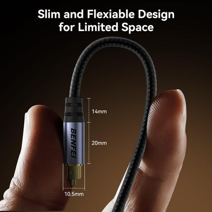 BENFEI 411GY Toslink Optical Audio cable 2M.
