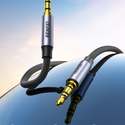 BENFEI 427GY 5M 3.5mm TRRS Male to Male Audio Cable, 4-Pole Stereo Mic Aux Cable, Nylon Braided Headphone Jack Cord.