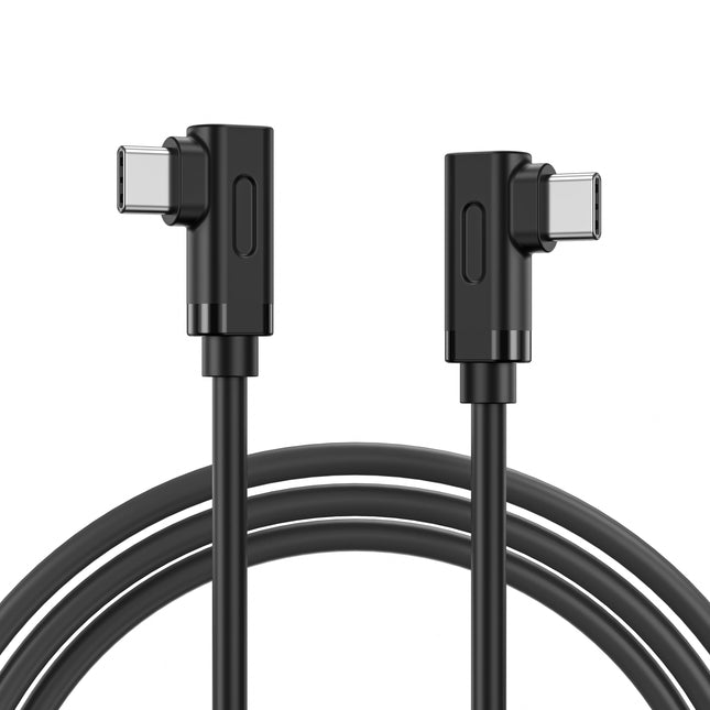 BENFEI 429BK-3M Right Angle USB C Cable 90-Degree, USB 2.0 Type C Charger Cable 3A Fast Charging, Nylon Braided USB-C to USB-C Cord.