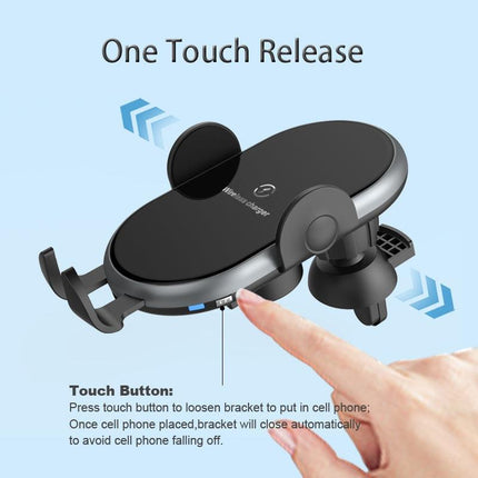 C366: Automatic Clamping Wireless Car Charger,with backlight.
