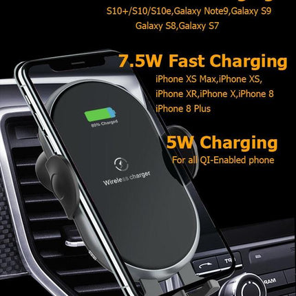 C366: Automatic Clamping Wireless Car Charger,with backlight.
