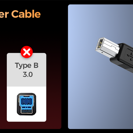 Choetech AB0060-1M USB A to B Printer 1meter Cable Black.