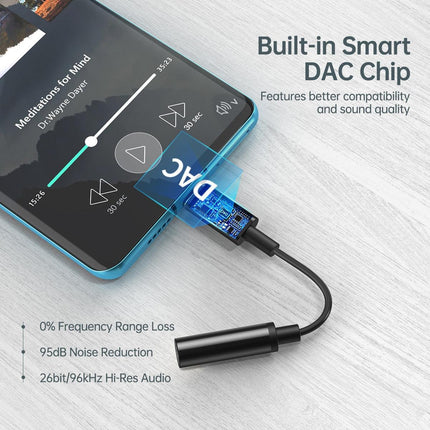 CHOETECH AUX003 USB-C To 3.5mm Headphone Adapter.