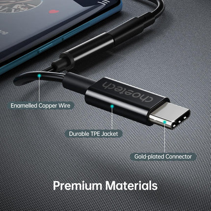 CHOETECH AUX003 USB-C To 3.5mm Headphone Adapter.