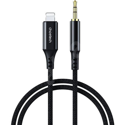 CHOETECH AUX007 8-pin to 3.5mm Male Audio Cable for iPhone1M - Black.