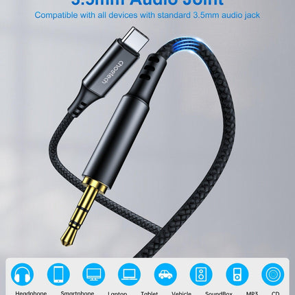 CHOETECH AUX008 Type-C To 3.5mm Audio Cable 2M.