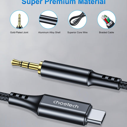 CHOETECH AUX008 Type-C To 3.5mm Audio Cable 2M.