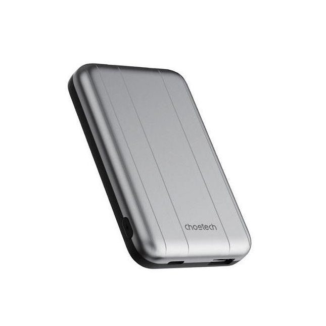 CHOETECH B655-SL 5000mAh Magnetic Wireless Power Bank 10W (Silver).