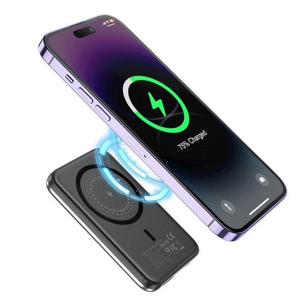 CHOETECH B655-SL 5000mAh Magnetic Wireless Power Bank 10W (Silver).