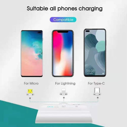 CHOETECH B660-WH 3000mAh Mini Power Bank with 3 Magnetic Connectors (White).