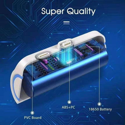 CHOETECH B660-WH 3000mAh Mini Power Bank with 3 Magnetic Connectors (White).