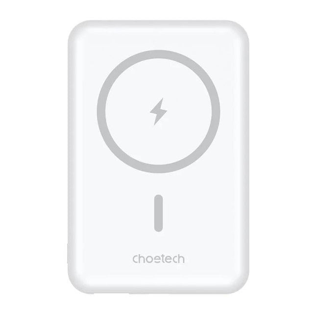 CHOETECH B662-WH USB-A + USB-C + Wireless Magnetic Power bank 5000mAh (White).