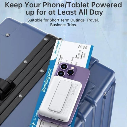 CHOETECH B662-WH USB-A + USB-C + Wireless Magnetic Power bank 5000mAh (White).