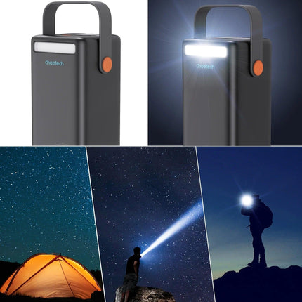 CHOETECH B664 50000mAh PD65W Power Bank with LED Flashlight LCD Display.