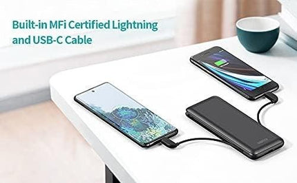 CHOETECH B688-BK 10000mAh MFi Certified PD18W Power Bank (with 2 cables).