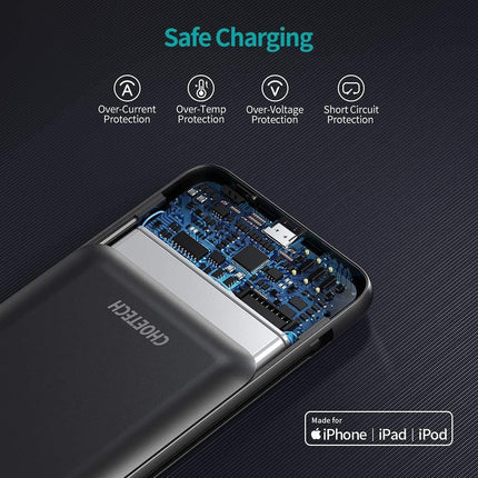 CHOETECH B688-BK 10000mAh MFi Certified PD18W Power Bank (with 2 cables).