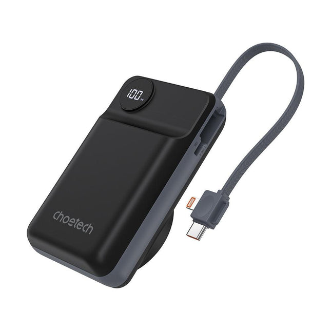 CHOETECH B696-BK 20000mAh 22.5W USB-A + USB-C x 2 + MagLeap Wireless Charge Power Bank Black.