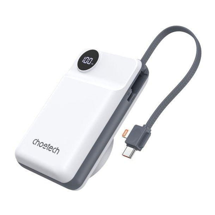 CHOETECH B696-WH 20000mAh 22.5W USB-A + USB-C x 2 + MagLeap Wireless Charge Power Bank White.