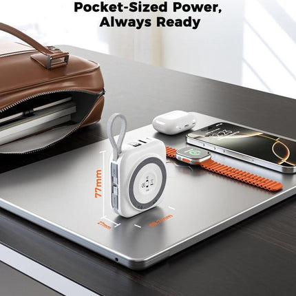 Choetech B697C-WH 10000mAh LED display 22.5W power bank for Mobile and Apple watch/Airpods CCC Certified.
