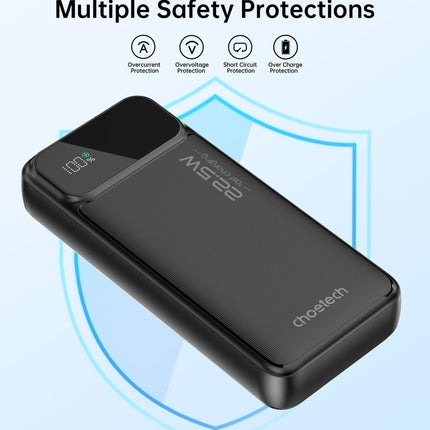 CHOETECH B729 20000mAh Power Bank PD22.5W with Digital Display.
