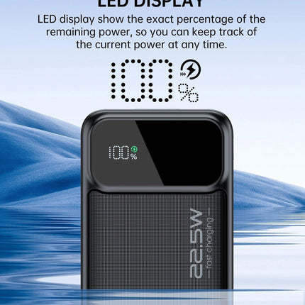 CHOETECH B730 30000mAh Power Bank PD22.5W with Digital Display.