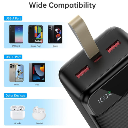 CHOETECH B731 40000mAh Power Bank PD22.5W with Digital Display.