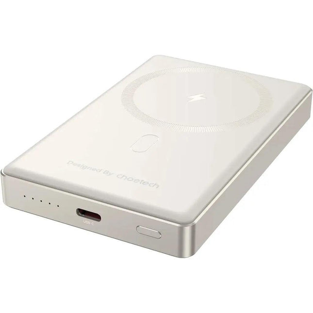 CHOETECH B739-WH 20W Slim USB-C 10000mAh Magnetic Power Bank - White.