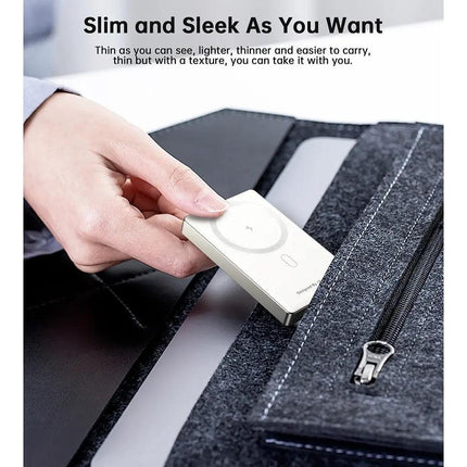 CHOETECH B739-WH 20W Slim USB-C 10000mAh Magnetic Power Bank - White.