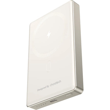 CHOETECH B739-WH 20W Slim USB-C 10000mAh Magnetic Power Bank - White.