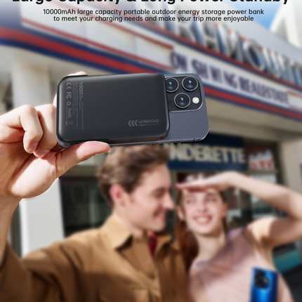 CHOETECH B743-BK 10000mAh PD20W Magnetic Power Bank with Holder Black.
